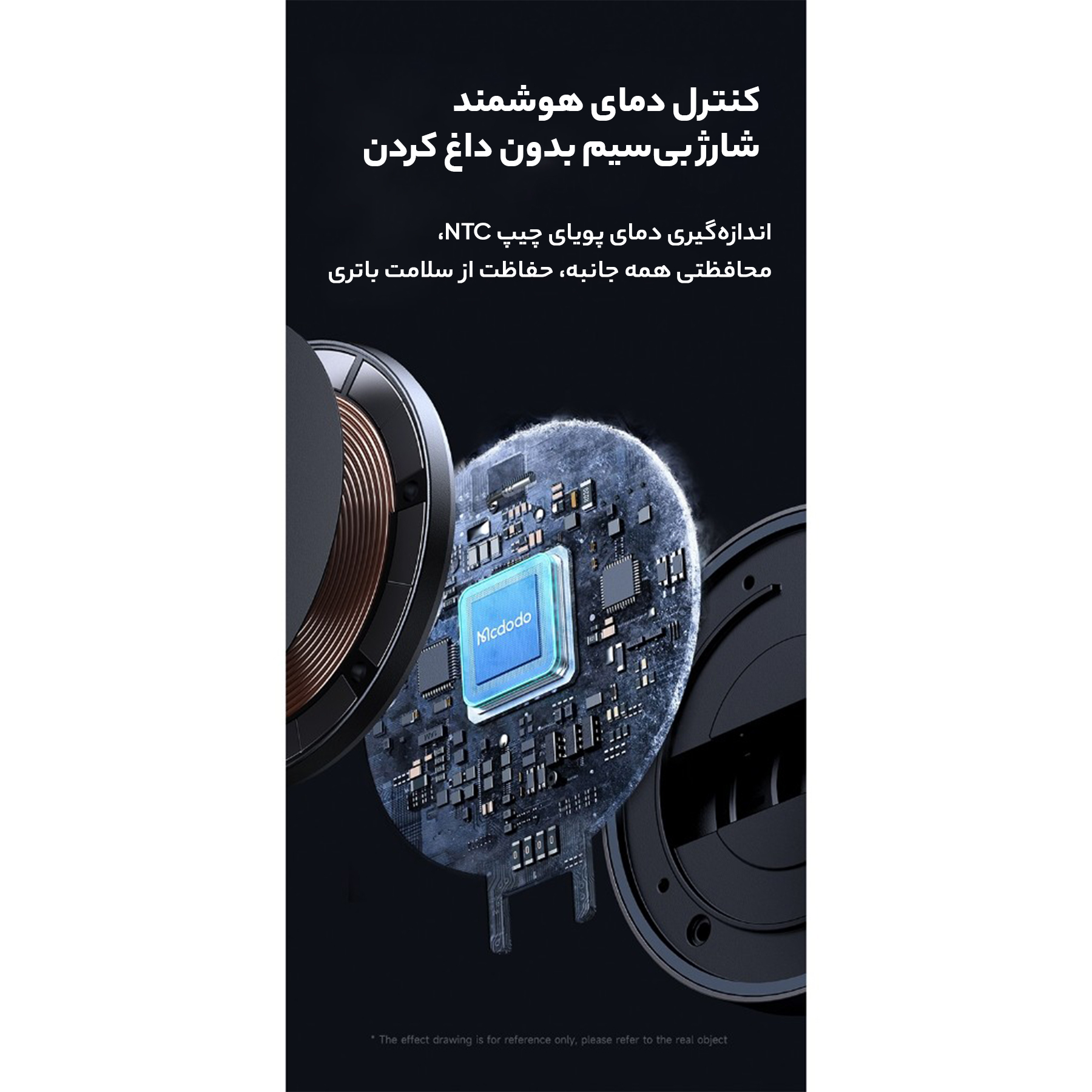 پایه نگهدارنده و شارژر بی سیم گوشی موبایل مک دودو مدل CH-548