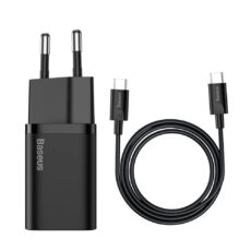 شارژر دیواری 25 وات باسئوس مدل CCCJG25CE به همراه کابل USB-C