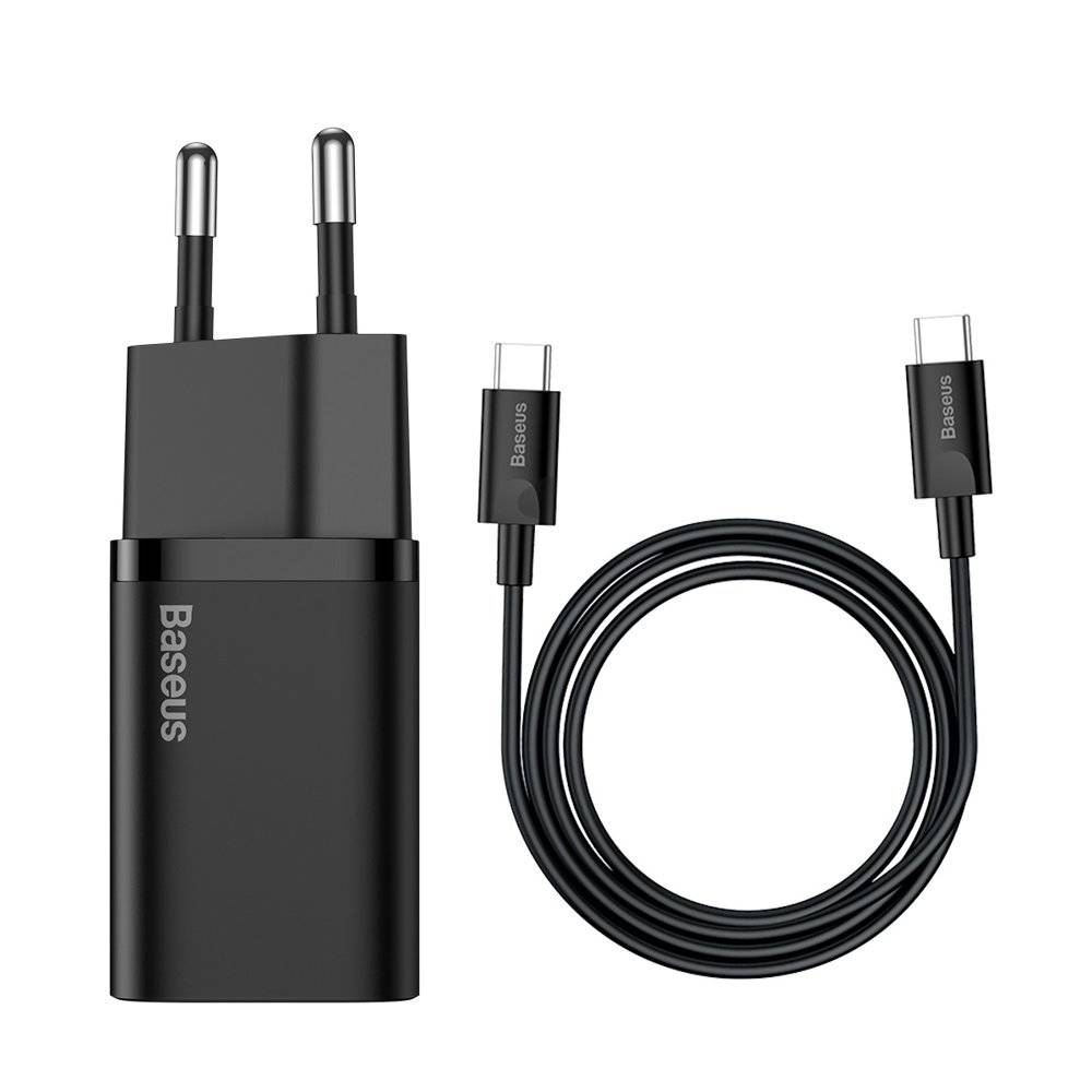 شارژر دیواری 25 وات باسئوس مدل CCCJG25CE به همراه کابل USB-C