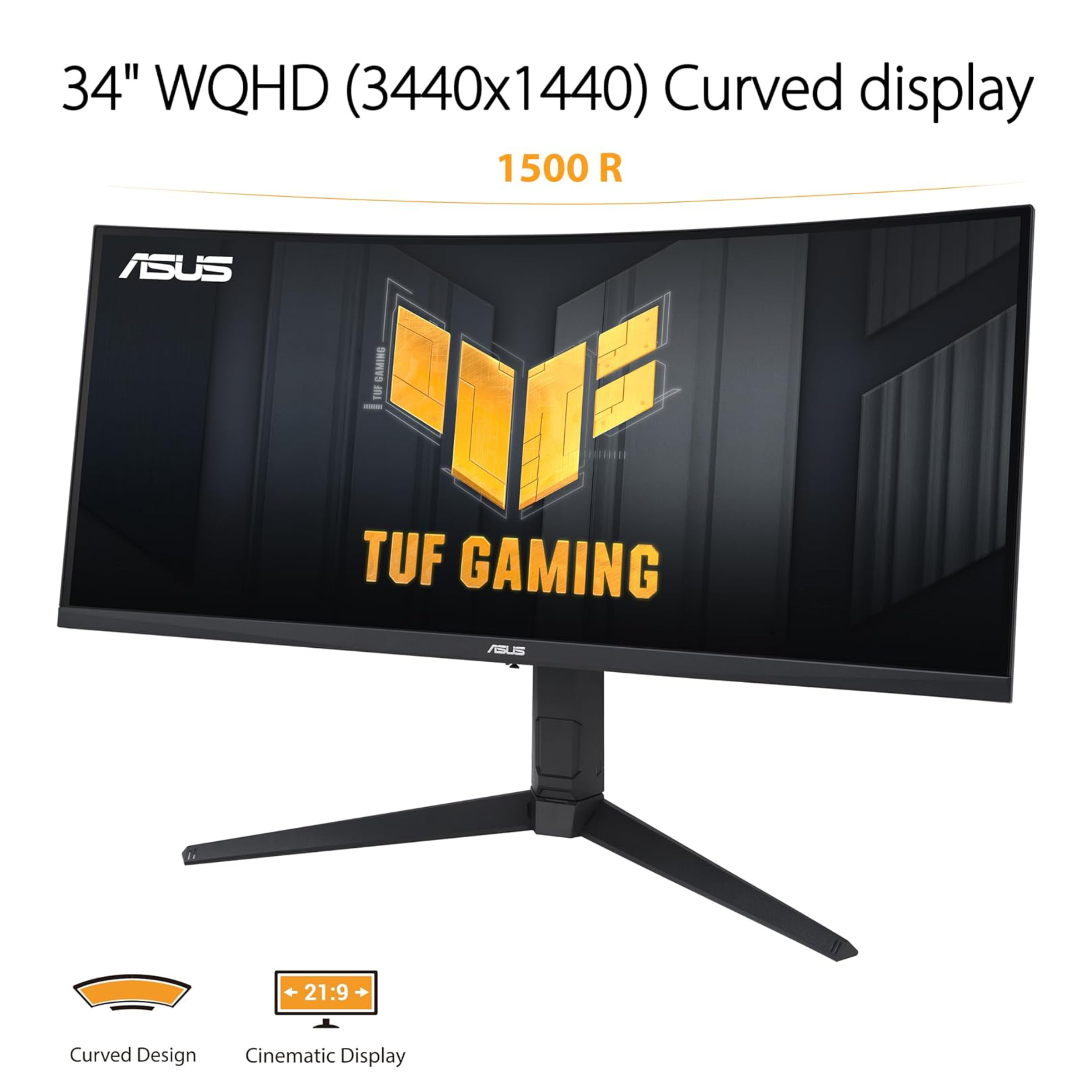 مانیتور خمیده گیمینگ 34 اینچ ایسوس مدل TUF Gaming VG34VQL3A