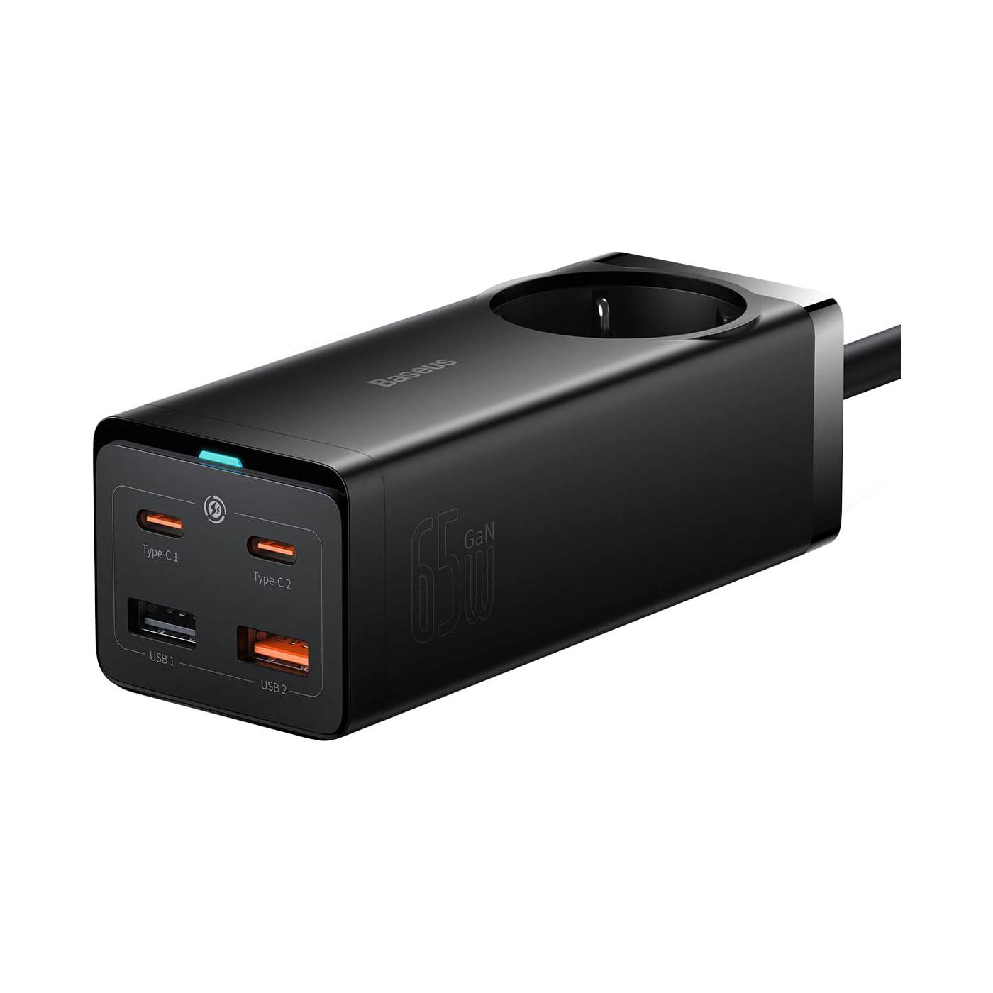 شارژر رومیزی 65 وات بیسوس مدل Power Combo Digital Powerstrip