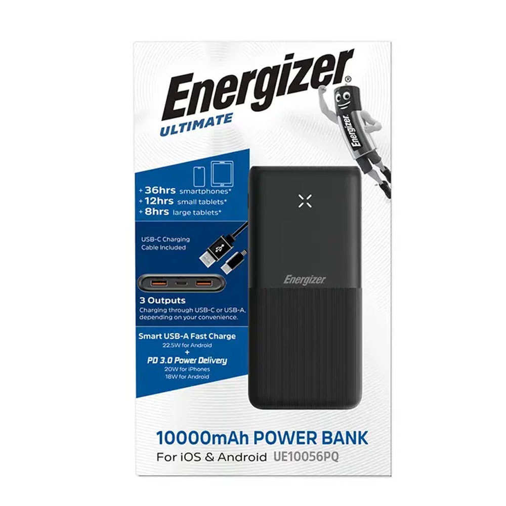 پاوربانک انرجایزر مدل UE10056PQ ظرفیت 10000 میلی آمپر ساعت