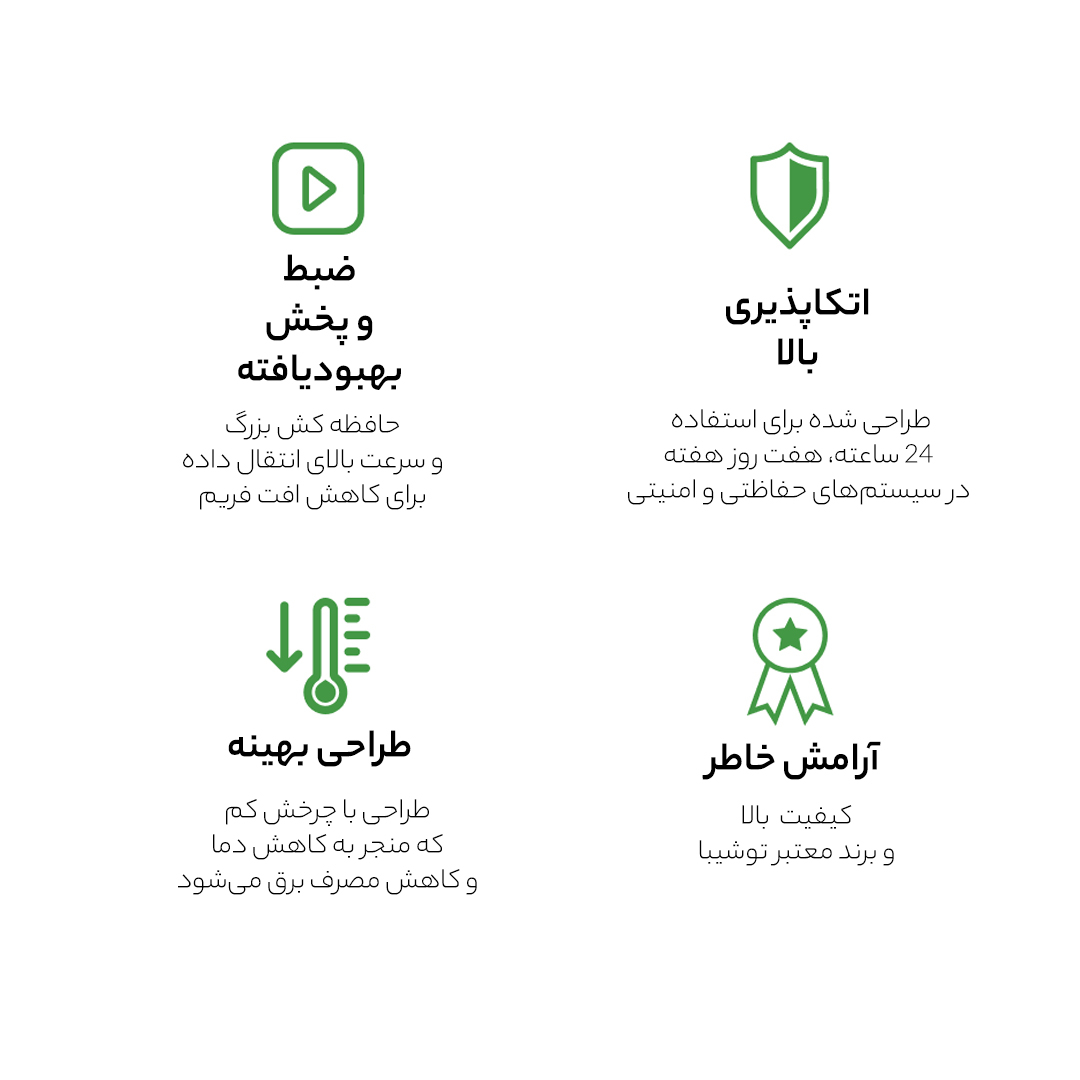 هارد دیسک اینترنال توشیبا مدل s300 surveillance ظرفیت 2 ترابایت
