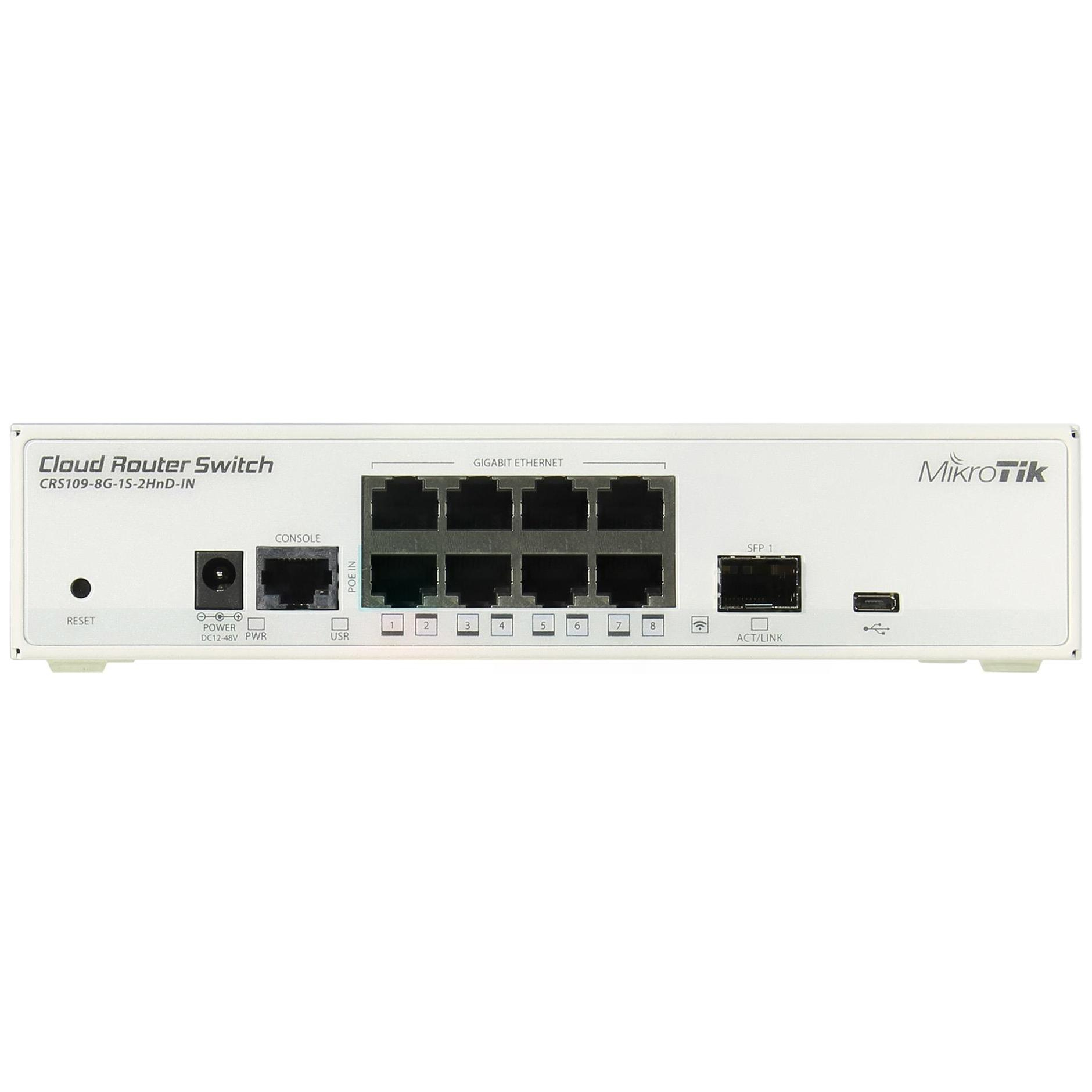 روتر بی سیم میکروتیک مدل CRS109-8G-1S-2HnD-IN