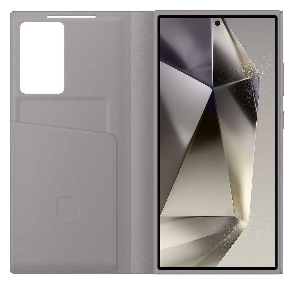 کیف کلاسوری بادیگارد مدل S-View Gray مناسب برای گوشی موبایل سامسونگ Galaxy S24 Ultra