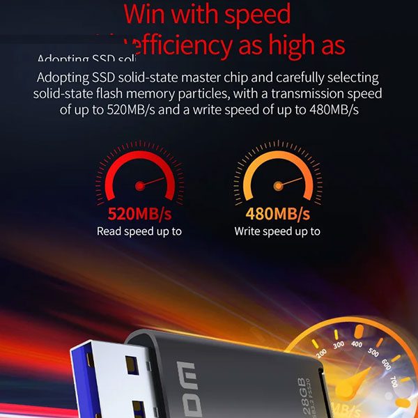 فلش مموری دی ام USB3.2 مدل FS520 ظرفیت 128 گیگابایت