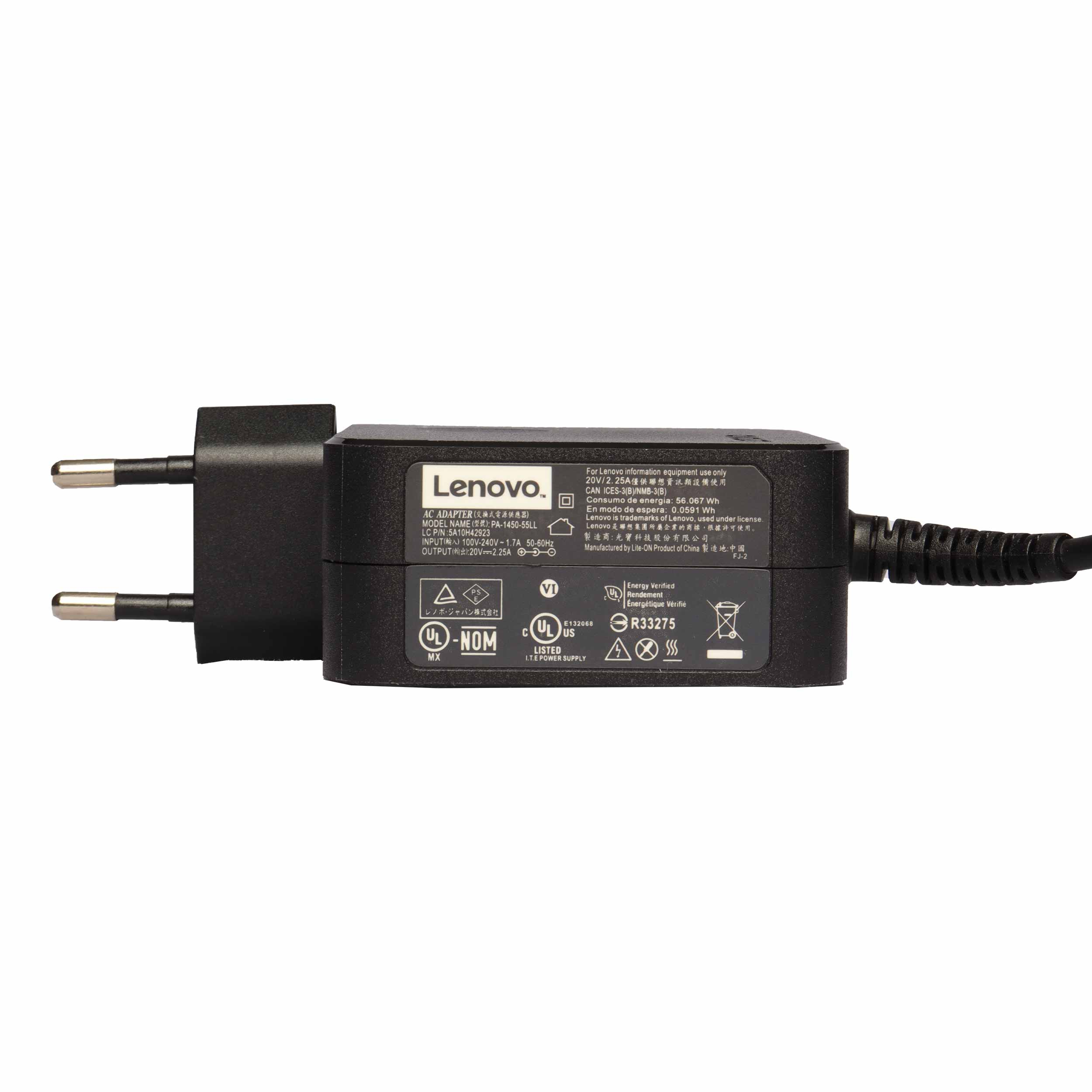 شارژر لپ تاپ 20 ولت 2.25 آمپر لنوو مدل PA-1450-55LL