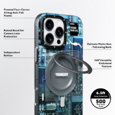 کاور یانگ کیت مدل Cyberpunk 360° Spin Magnetic Stand Case مناسب برای گوشی موبایل اپل iphone 16 promax
