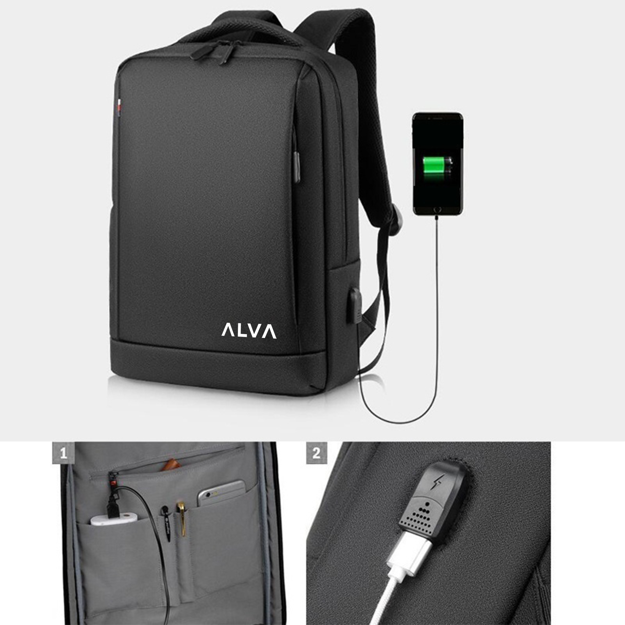 کوله پشتی لپ تاپ آلوا مدل omt مناسب برای لپ تاپ تا 15.6 اینچی