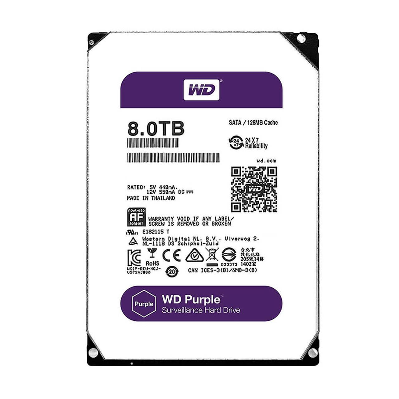 هارددیسک اینترنال وسترن دیجیتال مدل Purple WD82PURX-64GVLY0 ظرفیت 8 ترابایت