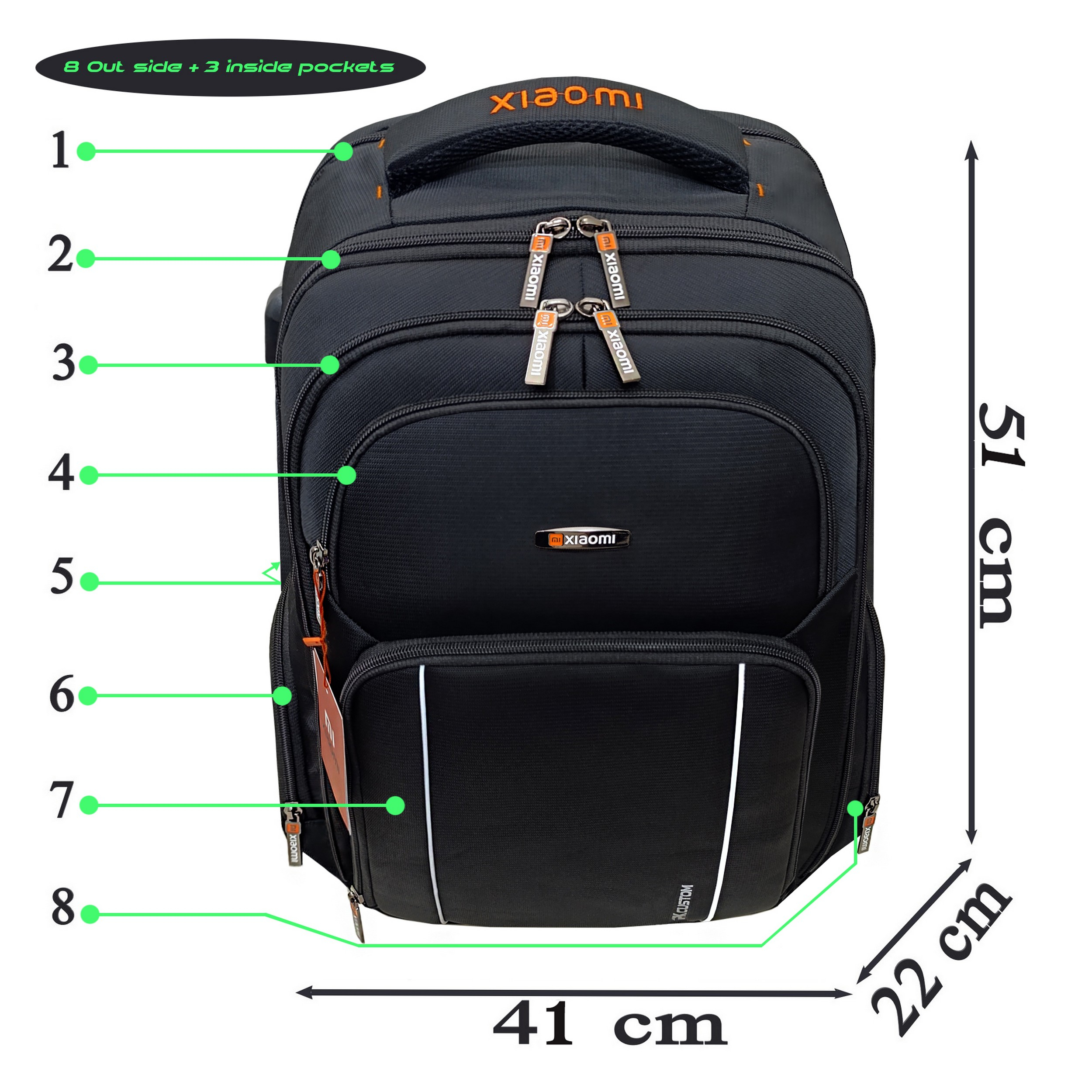 کوله پشتی لپ تاپ شیائومی مدل PK.C V2 مناسب برای لپ تاپ تا 17 اینچی