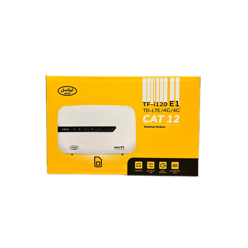 مودم فول اپراتور 4G/TD-LTE ایرانسل مدل TF i120-E1 به همراه 400 گیگ اینترنت یکساله