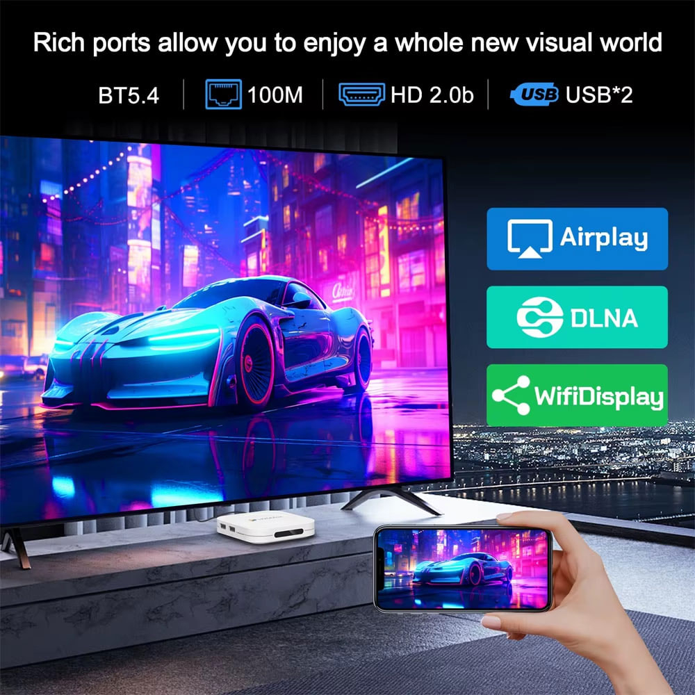 اندرویدباکس اچ96 مدل M1 Plus حافظه 128 گیگ