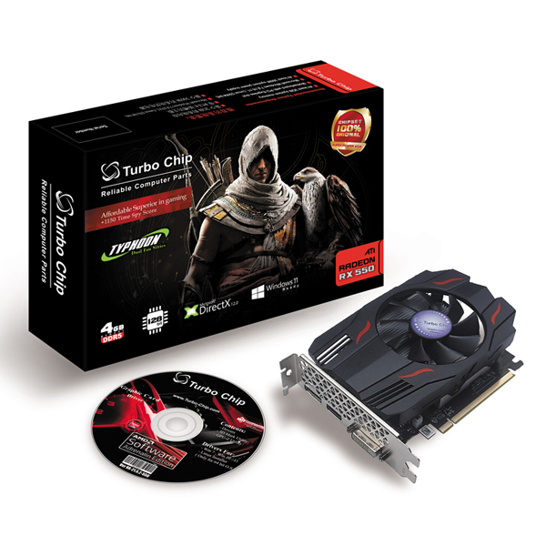 کارت گرافیک توربو چیپ مدل RX550-4GB-GDDR5-Single