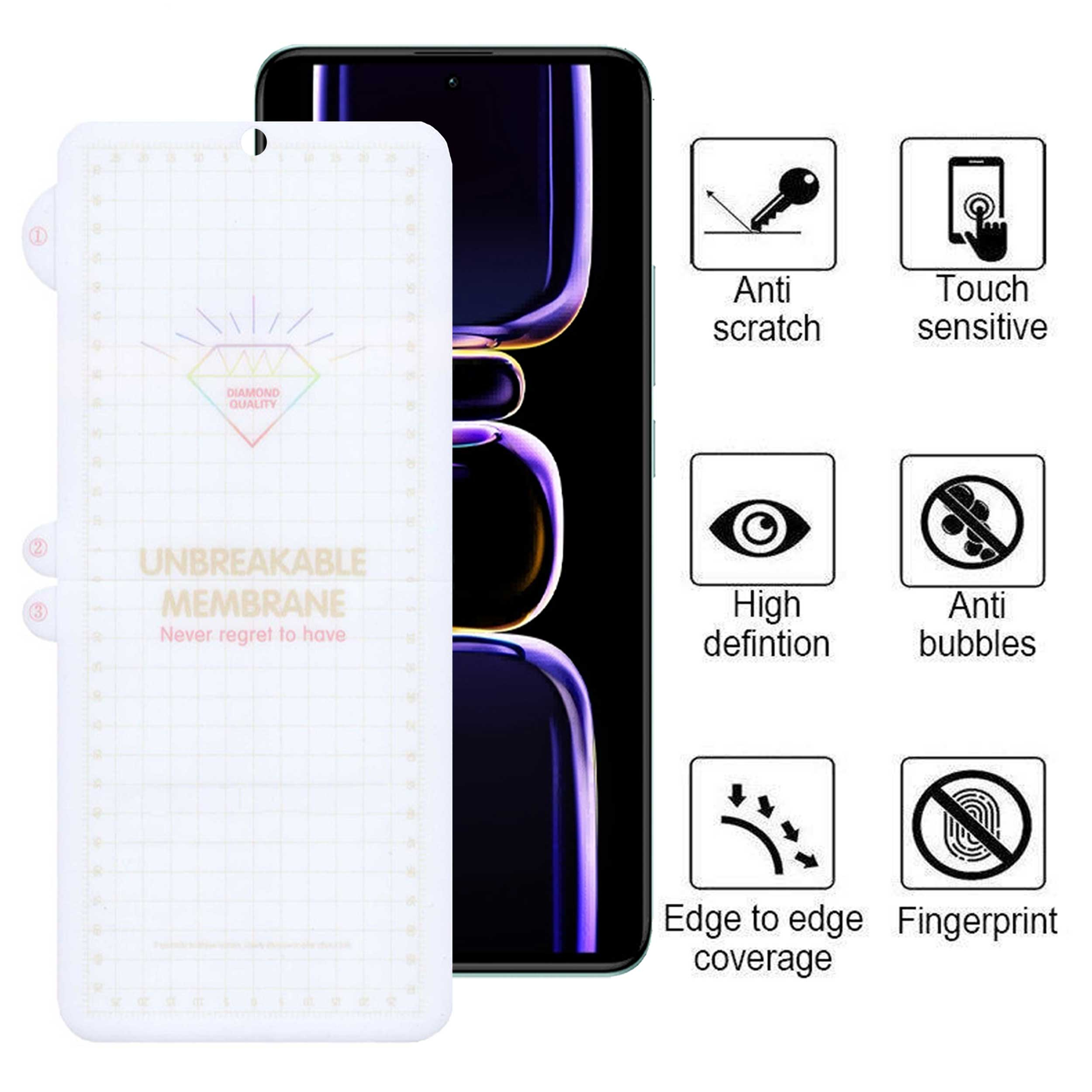محافظ صفحه نمایش بوف مدل Hydrogel-G مناسب برای گوشی موبایل شیائومی Redmi K60 / K60 Pro / K60E