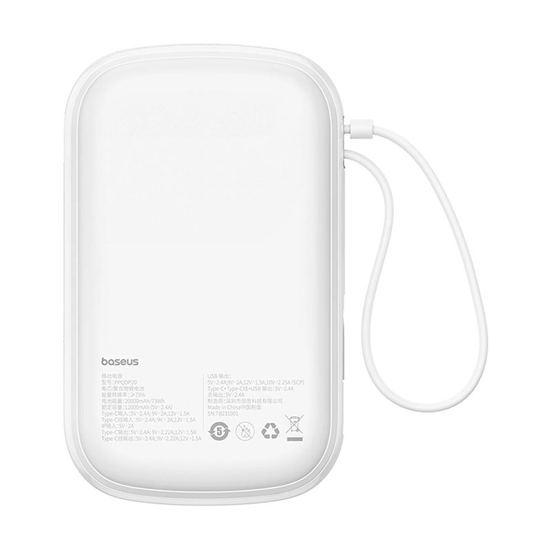 پاوربانک باسئوس مدل QPOW PRO + DIGITAL DISPLAY ظرفیت 20000 میلی آمپر ساعت