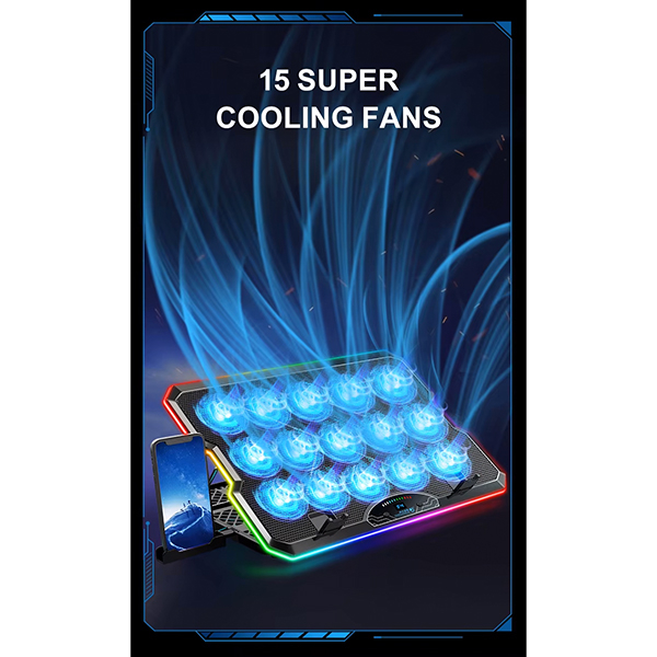 پایه خنک کننده لپ تاپ مدل F15 - RGB