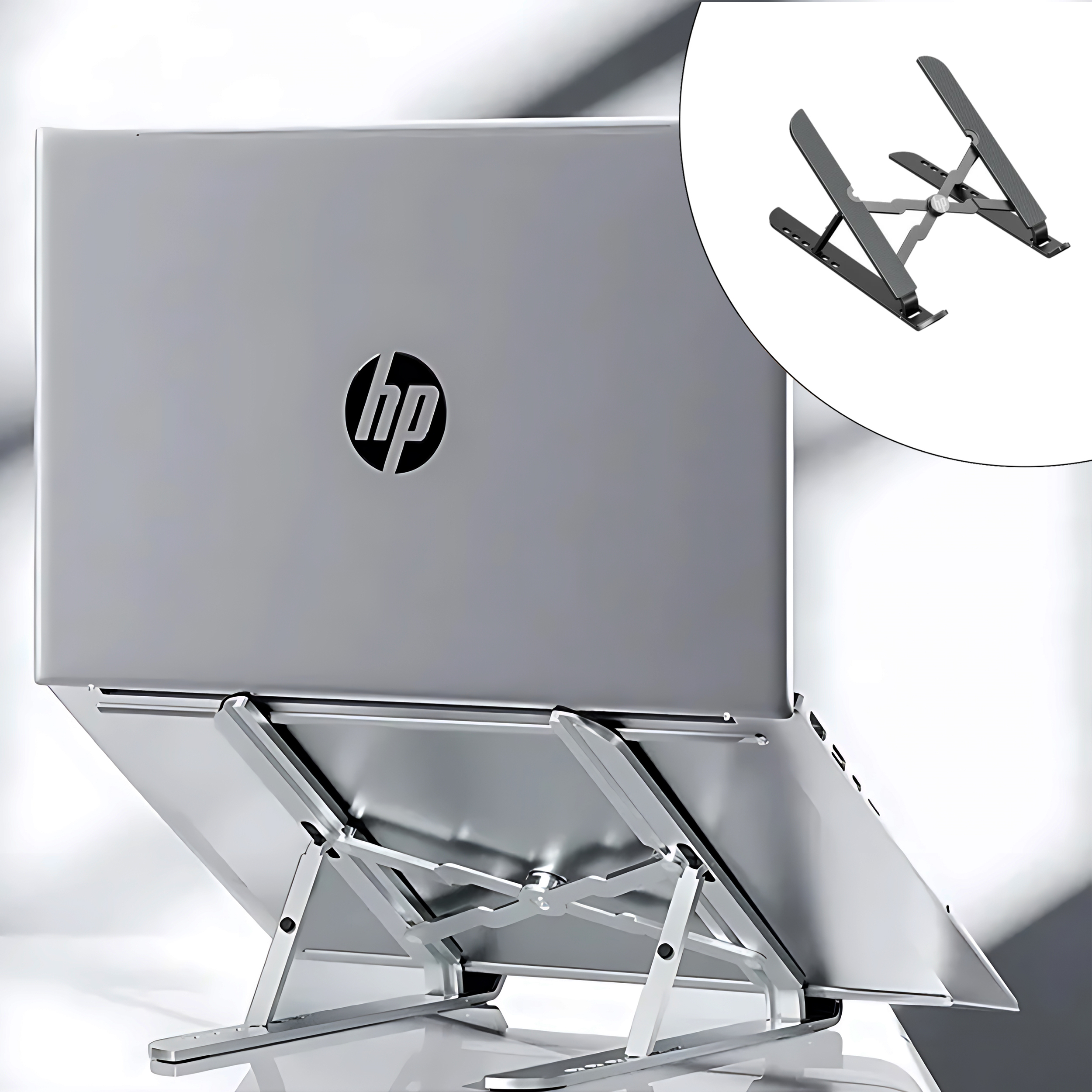 پایه نگهدارنده لپ تاپ اچ پی مدل HP ZJ10 Portable Foldable Aluminium Laptop Stand