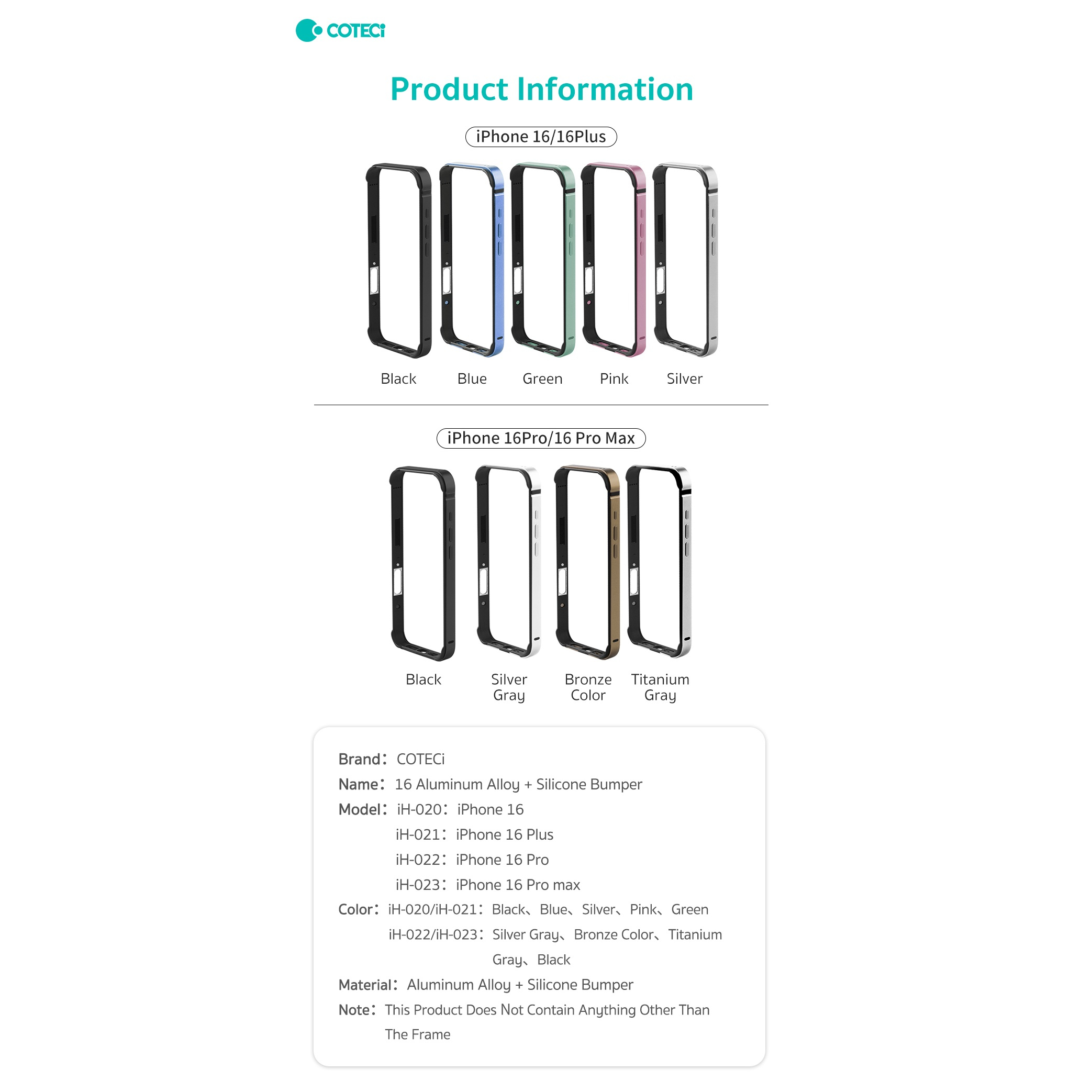 بامپر کوتتسی مدل IH-022 مناسب برای گوشی موبایل اپل Iphone 16 Pro