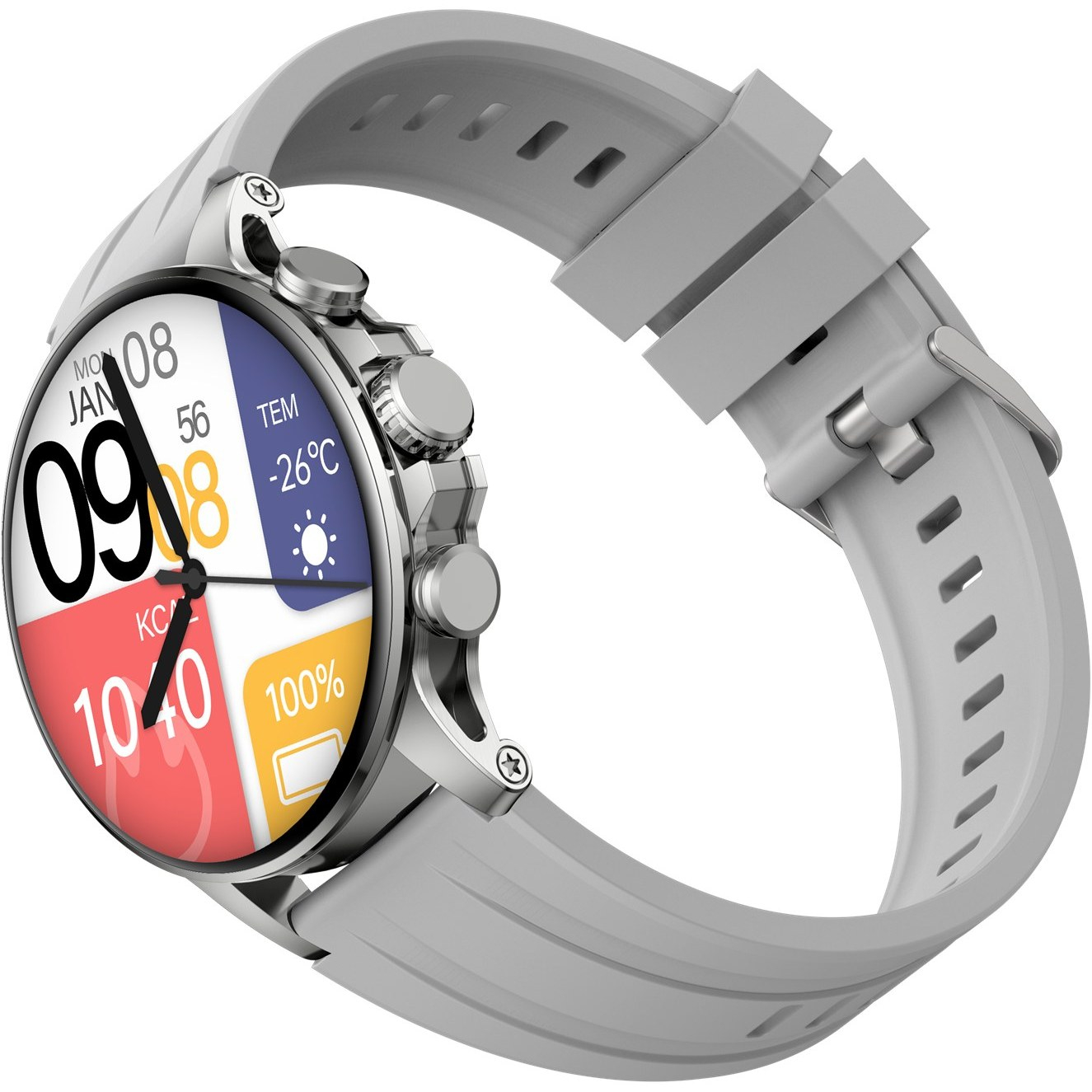 ساعت هوشمند گلوریمی مدل M2 MAX LTD دارای قابلیت های کنترل موسیقی (Music Player)، قابلیت مکالمه از طریق بلوتوث، قابلیت تغییر طرح ساعت یا تم، صفحه همیشه روشن (Always-on Display) بند سیلیکون
