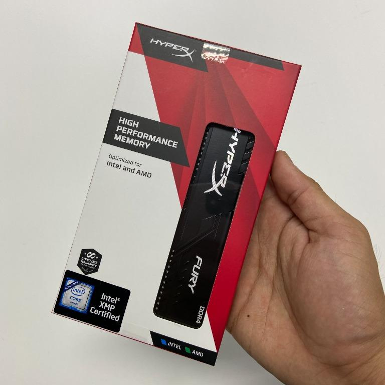 رم کامپیوتر DDR4 تک کاناله 3200 مگاهرتز CL16 کینگستون مدل HyperX FURY ظرفیت 8 گیگابایت