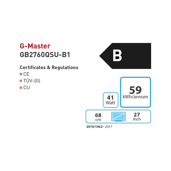 مانیتور گیمینگ 27 اینچ مدل GB2760QSU-B1