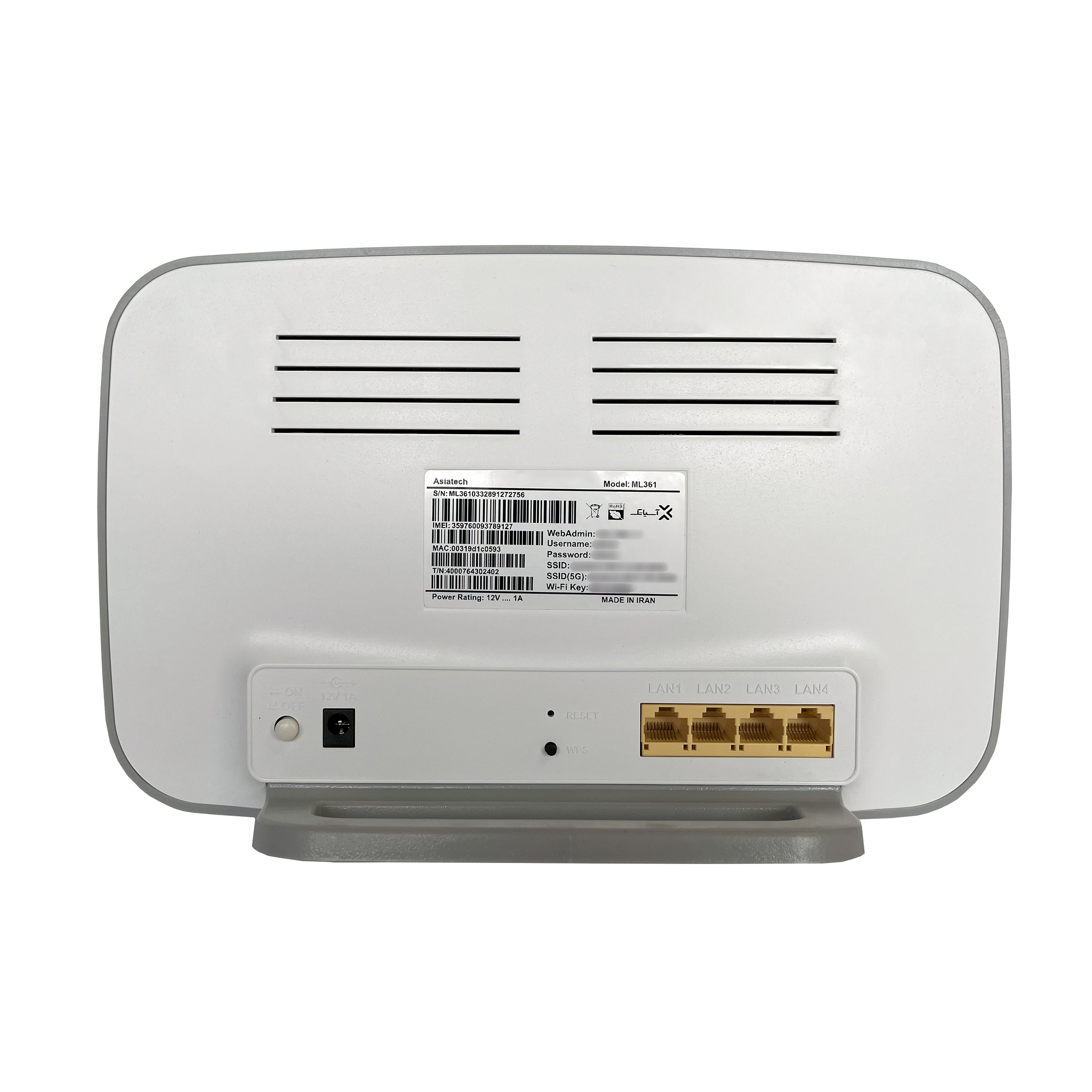 مودم 4G/TD-LTE آسیاتک مدل ML361 به همراه 500 گیگابایت اینترنت یکساله