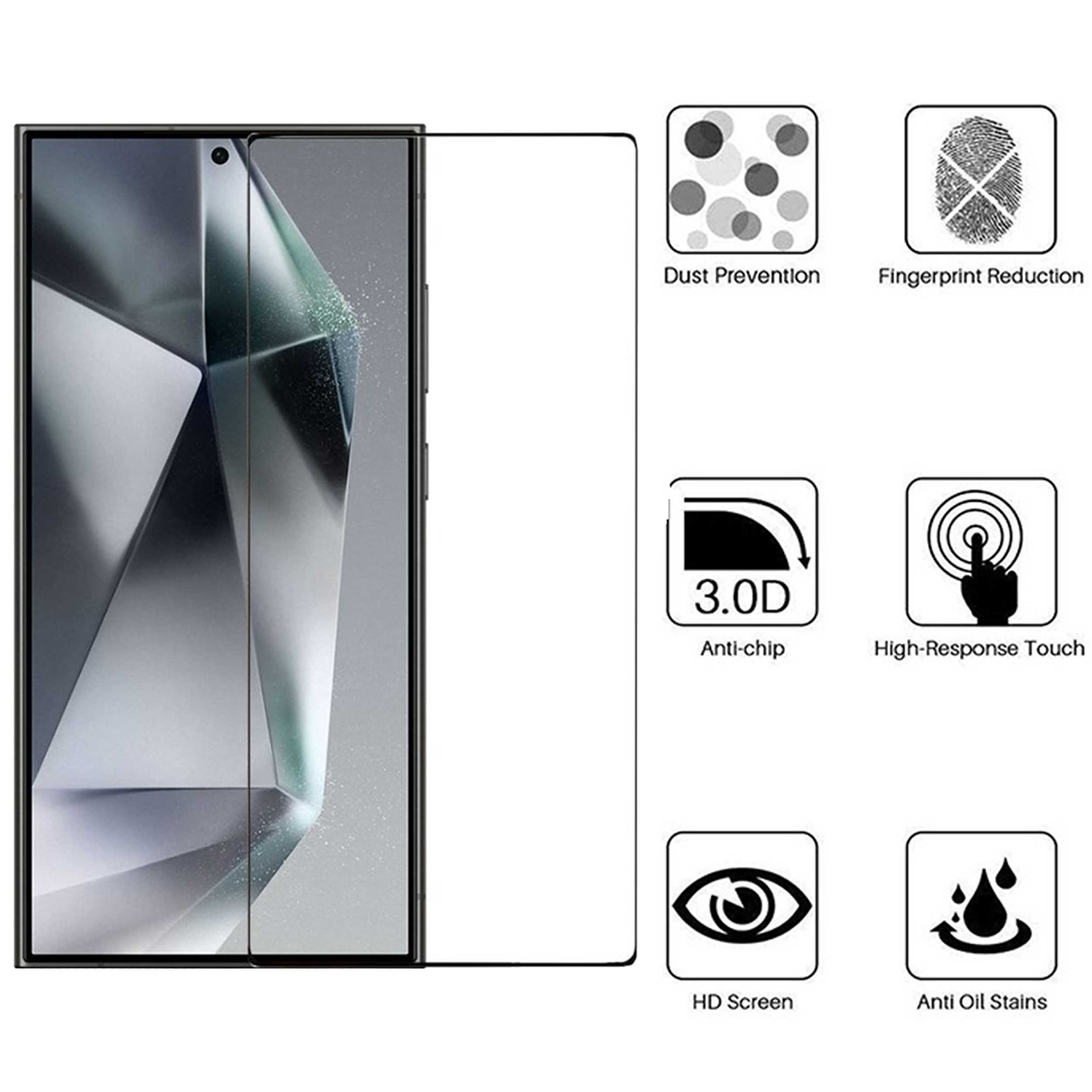 محافظ صفحه نمایش بوف مدل FullGlue-Max مناسب برای گوشی موبایل سامسونگ Galaxy S24 Ultra