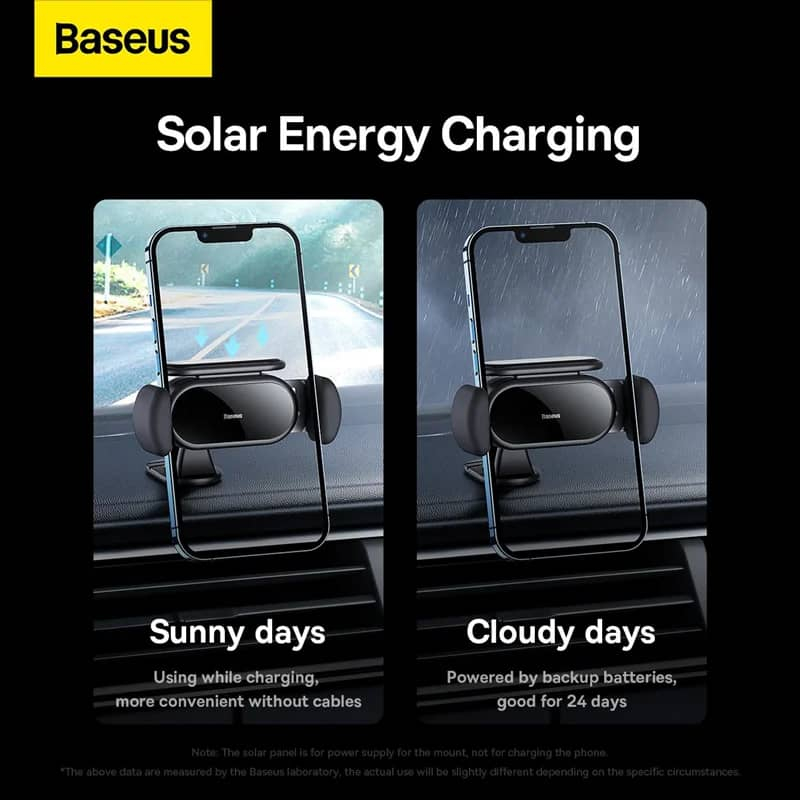 پایه نگهدارنده گوشی موبایل بیسوس مدل SOLAR ELECTRIC CAR MOUNT -SUGP010001