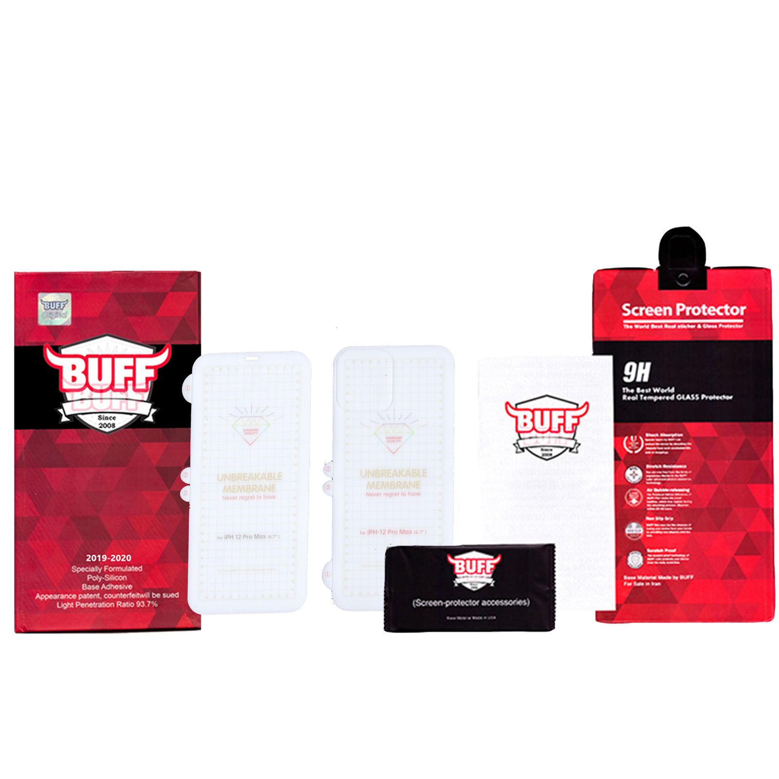 محافظ صفحه نمایش و پشت گوشی بوف مدل Hg15 مناسب برای گوشی موبایل اپل iphone 12 Pro Max