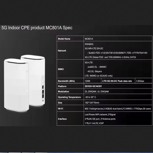 مودم 4G/5G زد تی ای مدل MC801