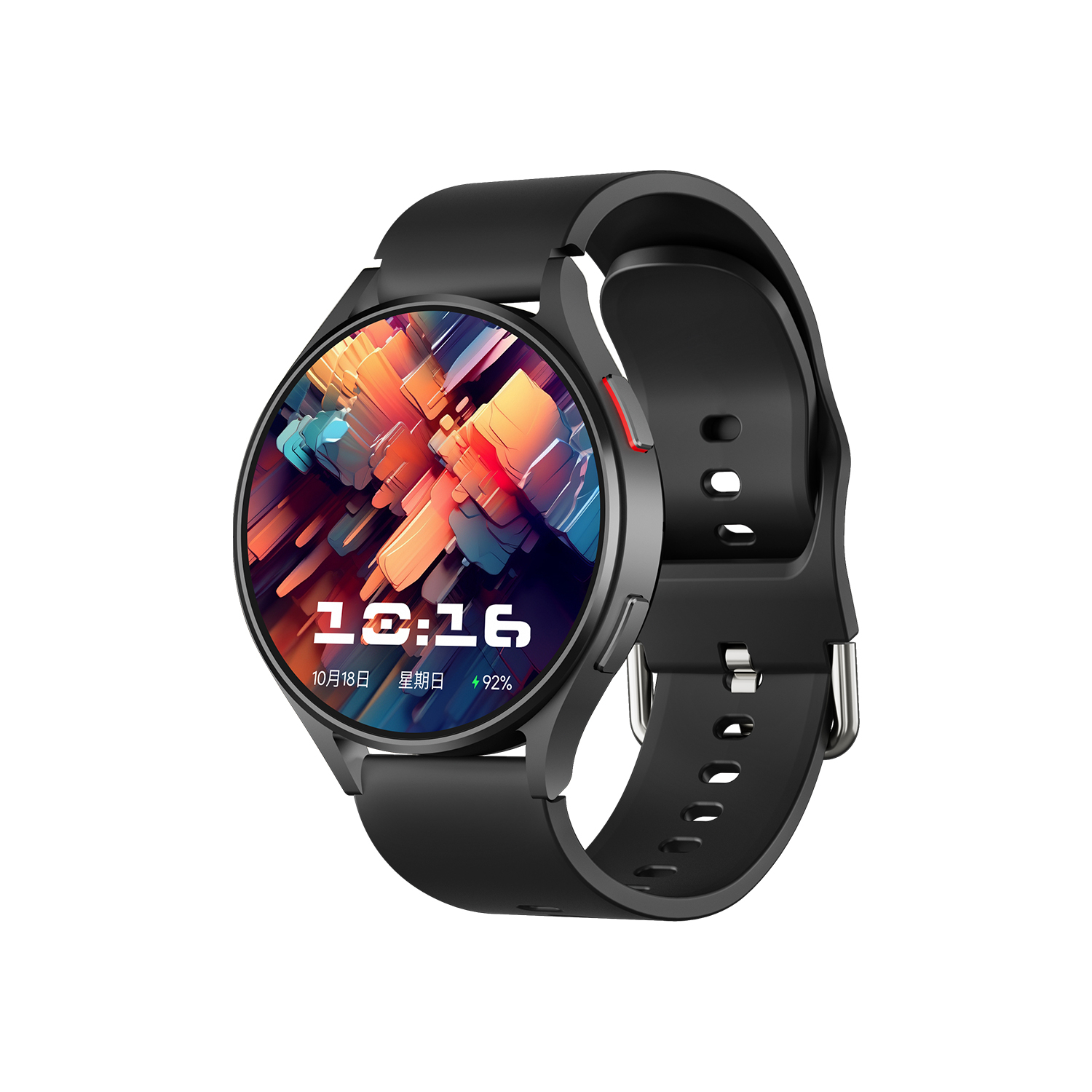 ساعت هوشمند مدل WATCH 6 دارای قابلیت های شمارنده ضربان قلب، کنترل سطح اکسیژن خون، کنترل فشار خون، کنترل موسیقی، گام شمار، بند سیلیکونی