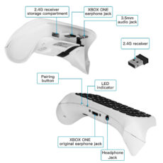 کیبورد بی‌سیم دسته بازی مدل TYX-586S مناسب برای ایکس باکس وان