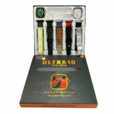 ساعت هوشمند مدل ULTRA 10 دارای قابلیت های کنترل موسیقی، کنترل سطح اکسیژن خون، مکالمه از طریق بلوتوث، پشتیبانی از زبان فارسی، قابلیت تغییر طرح ساعت یا تم ، بند فلزی