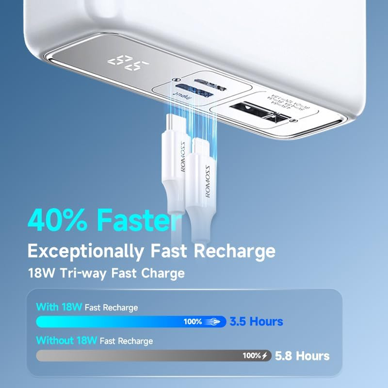 پاوربانک روموس مدل PAC-10 ظرفیت 10000 میلی آمپر ساعت