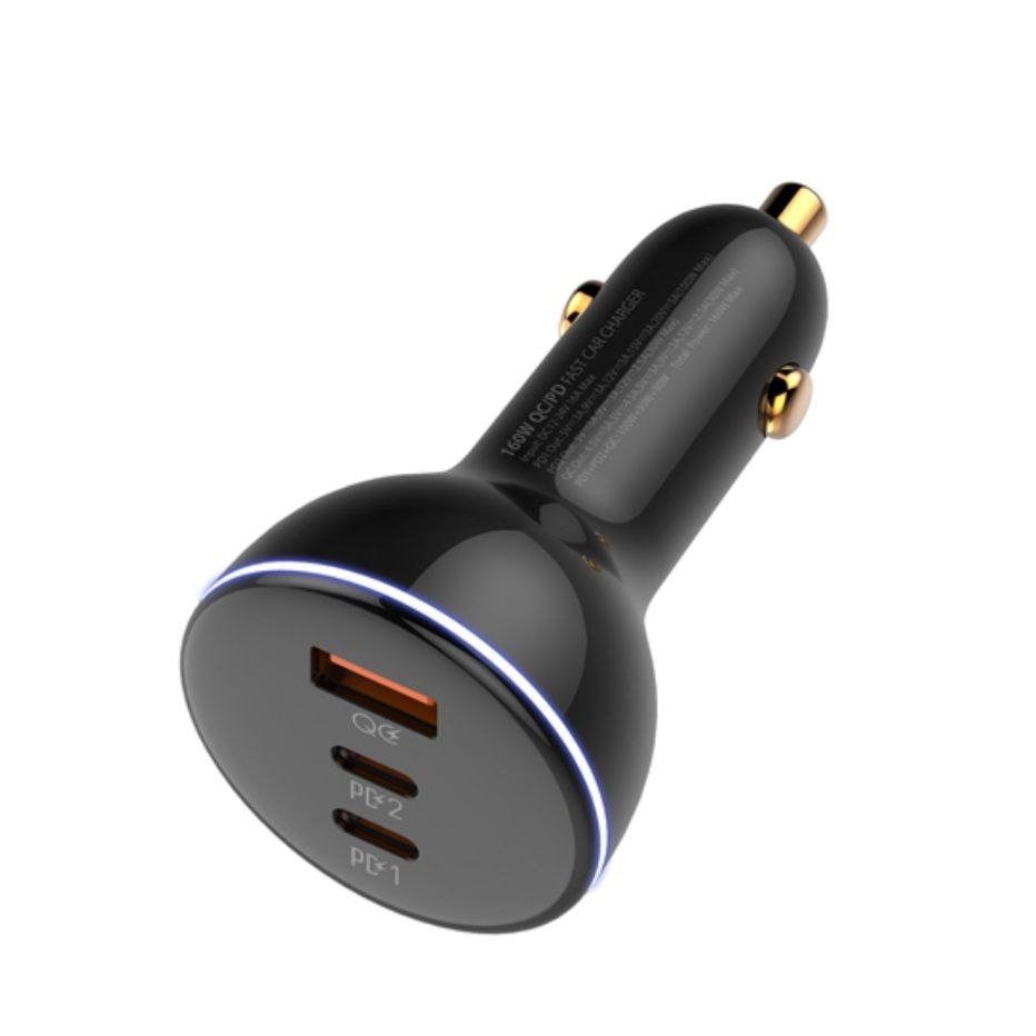شارژر فندکی 160 وات الدینیو مدل ‌C102 به همراه کابل usb-C
