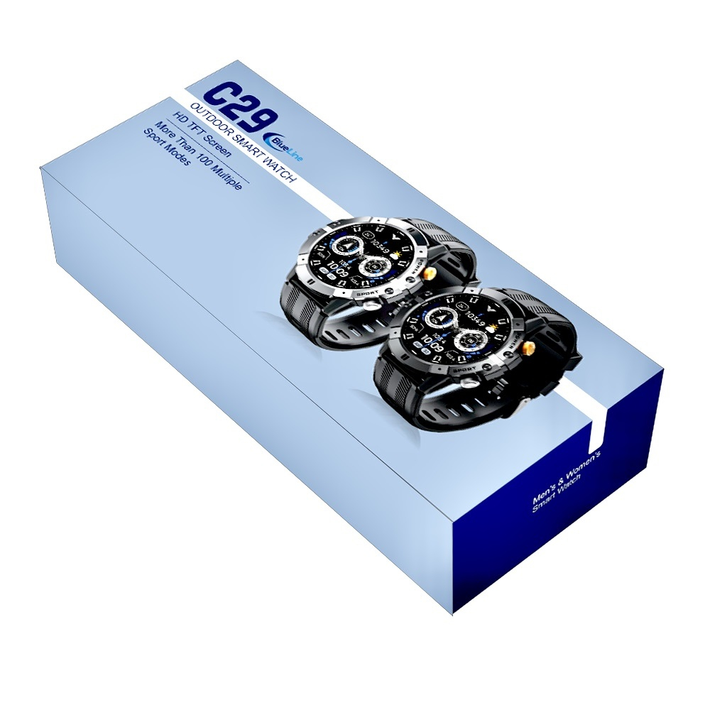 ساعت هوشمند 46 میلی متری بلولاین مدل C29 Sport با بند سیلیکونی