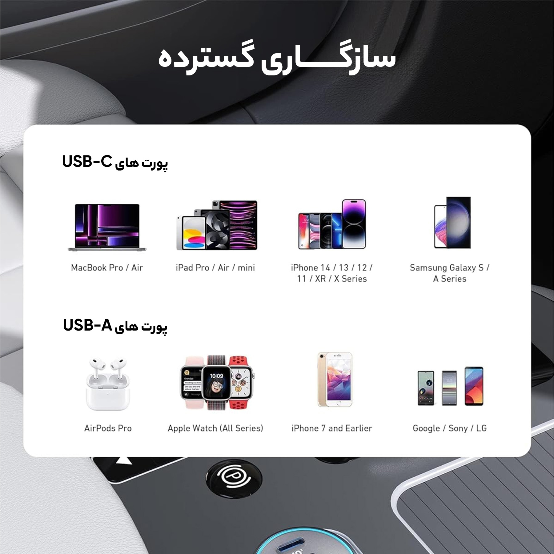 شارژر فندکی 67 وات انکر مدل 535