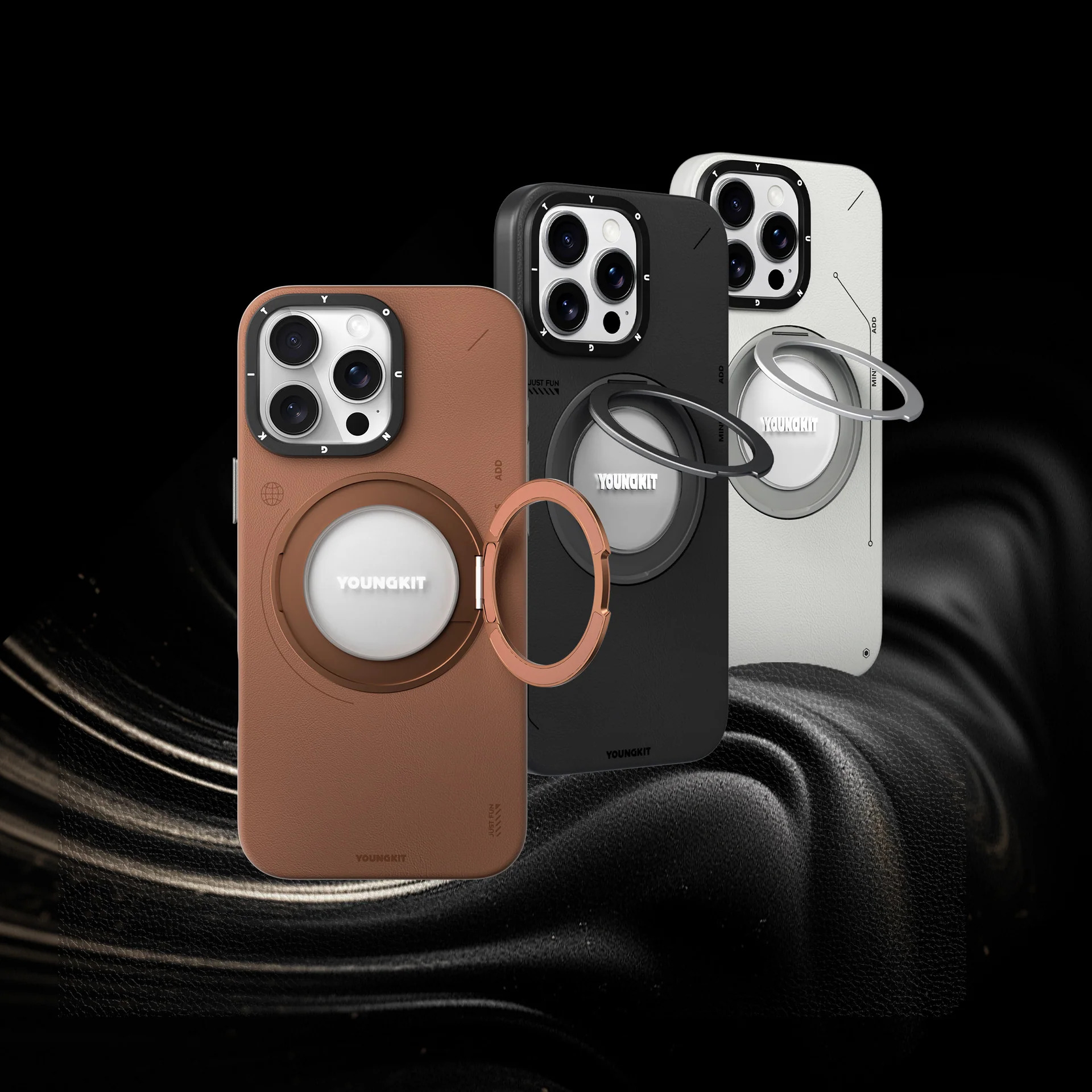 کاور یانگ کیت مدل Leather 360° مناسب برای گوشی موبایل اپل iphone 15promax