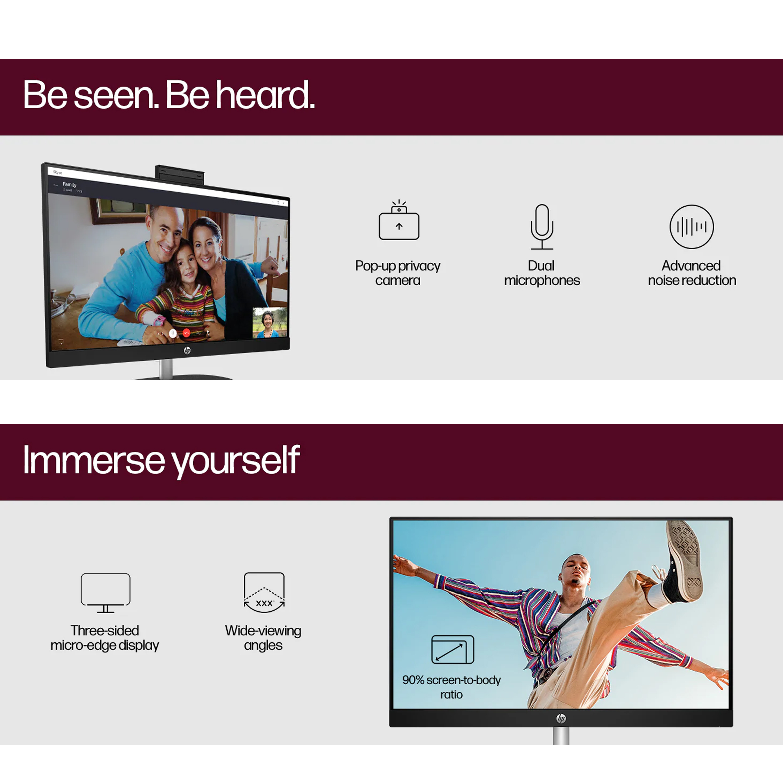 کامپیوتر همه کاره 23.8 اینچ اچ‌ پی مدل ProOne 240 G10-i5 1335U 8GB 512SSD UHD