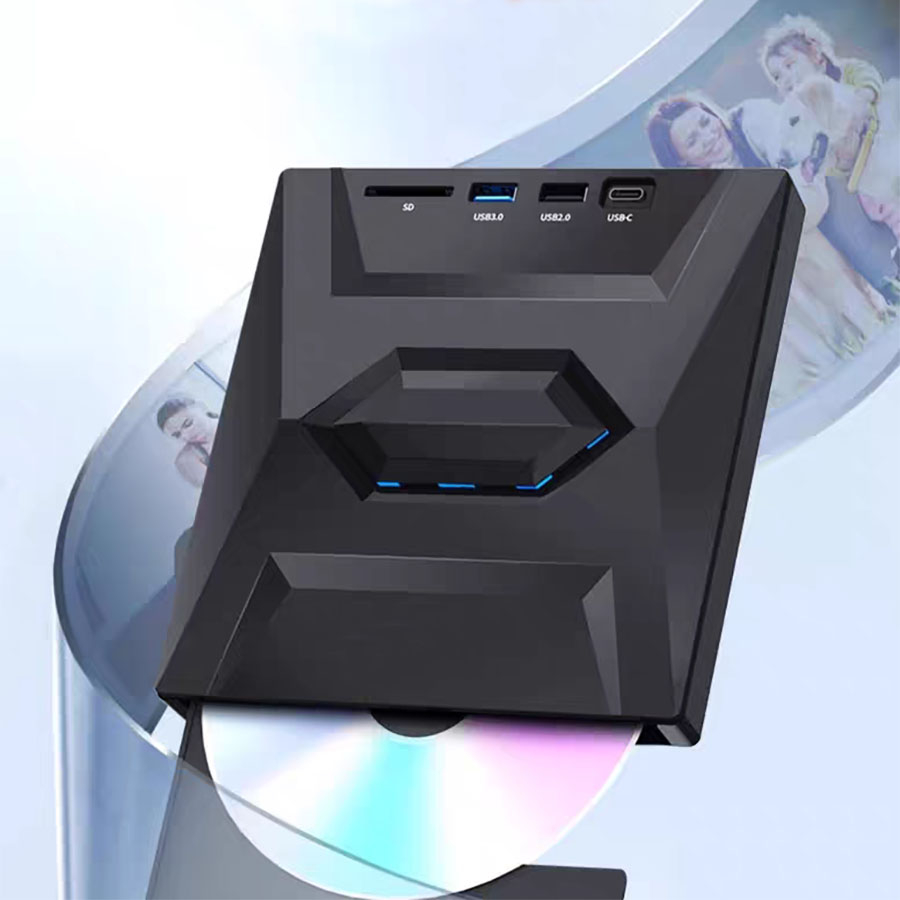 درایو DVD/RW اکسترنال هاب مدل B21-Y 5 IN 1 TYPE-C/USB 3
