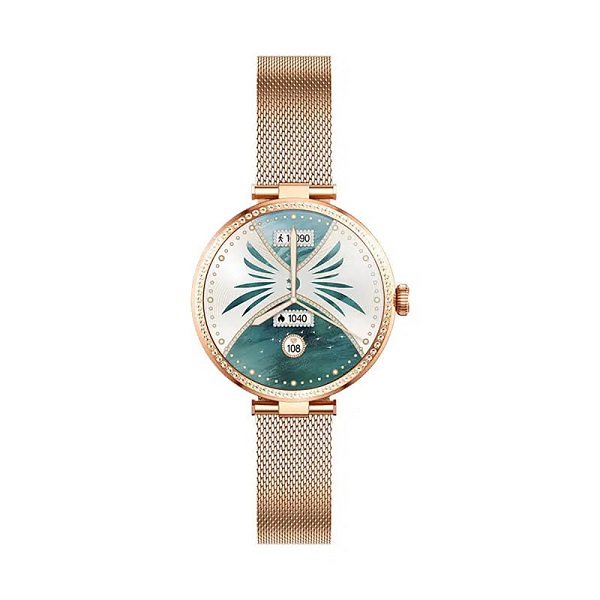 ساعت هوشمند گلوریمی مدل GL1 (مخصوص بانوان) دارای قابلیت های قابلیت مکالمه از طریق بلوتوث بند استیل