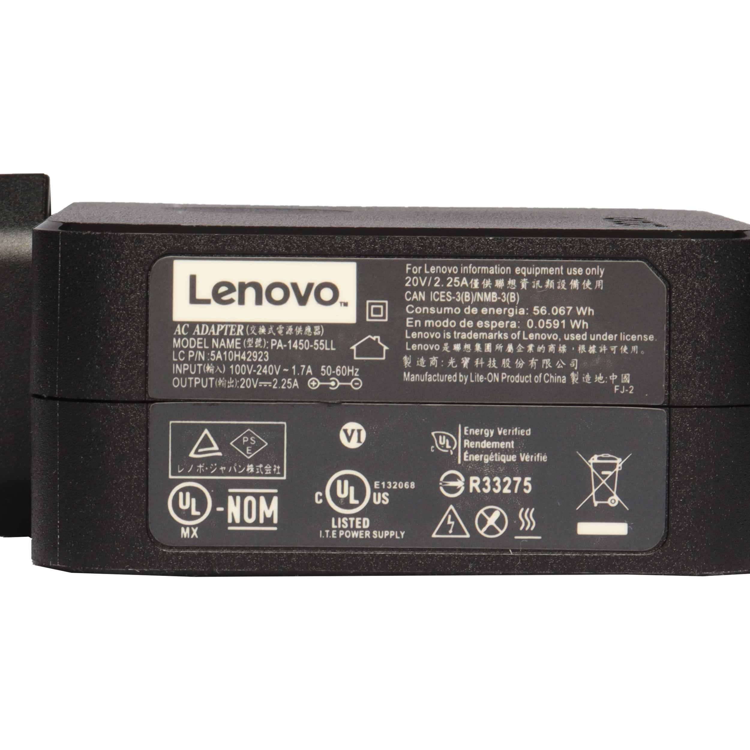 شارژر لپ تاپ 20 ولت 2.25 آمپر لنوو مدل PA-1450-55LL