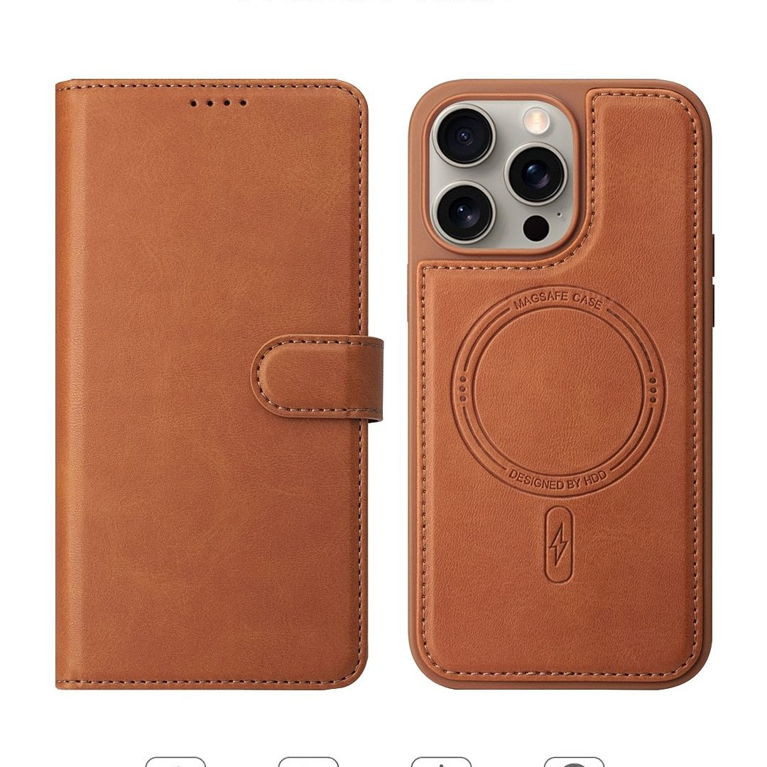کیف کلاسوری اچ دی دی مدل چرمی مگ سیف مناسب برای گوشی موبایل اپل 13/IPHONE 14