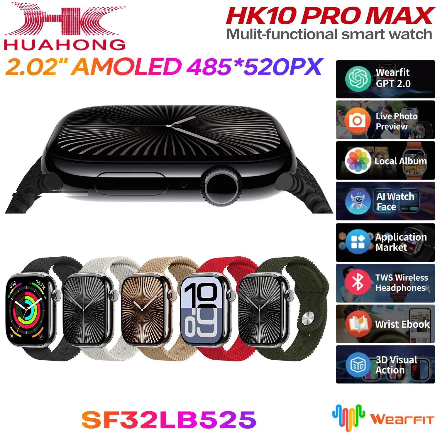 ساعت هوشمند مدل HK 10 Pro Max 46mm
