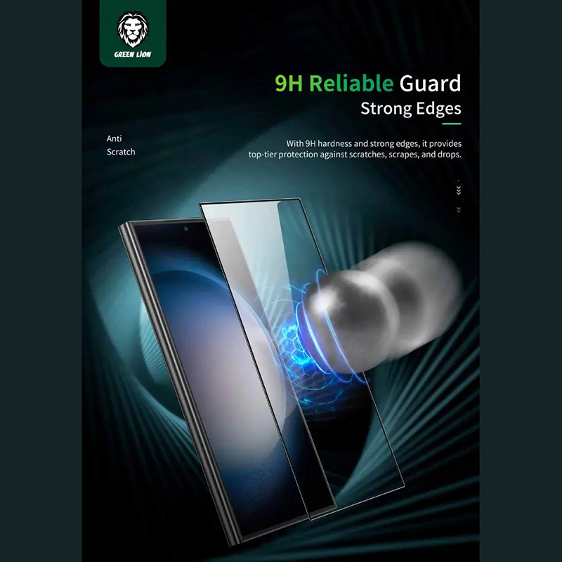 محافظ صفحه نمایش گرین لاین مدل 9H Crystal Shield مناسب برای گوشی موبایل سامسونگ Galaxy S24 Ultra