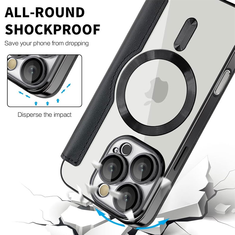 کیف کلاسوری مسیر مدل Leather Cover With Magsafe مناسب برای گوشی موبایل اپل iPhone 16 Pro Max