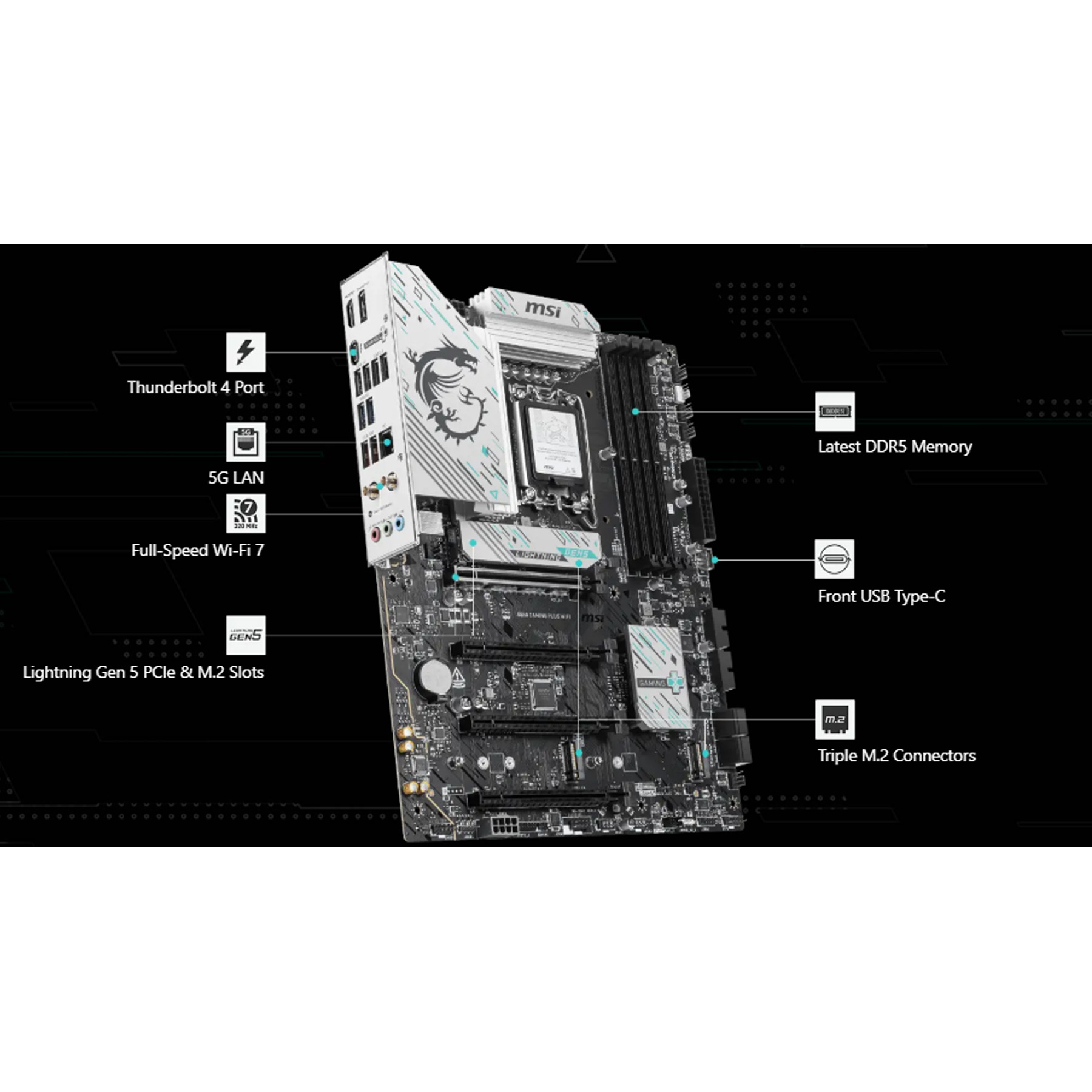 مادربرد ام اس آی مدل B860 GAMING PLUS WIFI