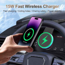 پایه نگهدارنده و شارژر بی سیم گوشی موبایل مدل 15W Magnetic wireless charger and phone stand