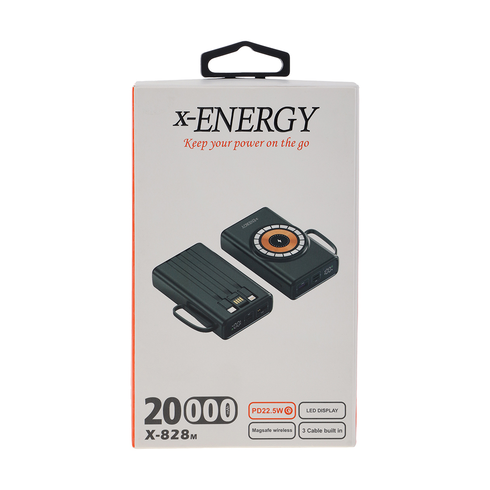 پاوربانک ایکس انرژی مدل X-828M 22.5W ظرفیت 20000 میلی آمپر ساعت